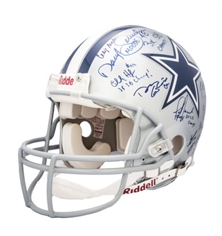 Dallas Cowboys Greats Signed Full Size Helmet with 31 Signatures! 